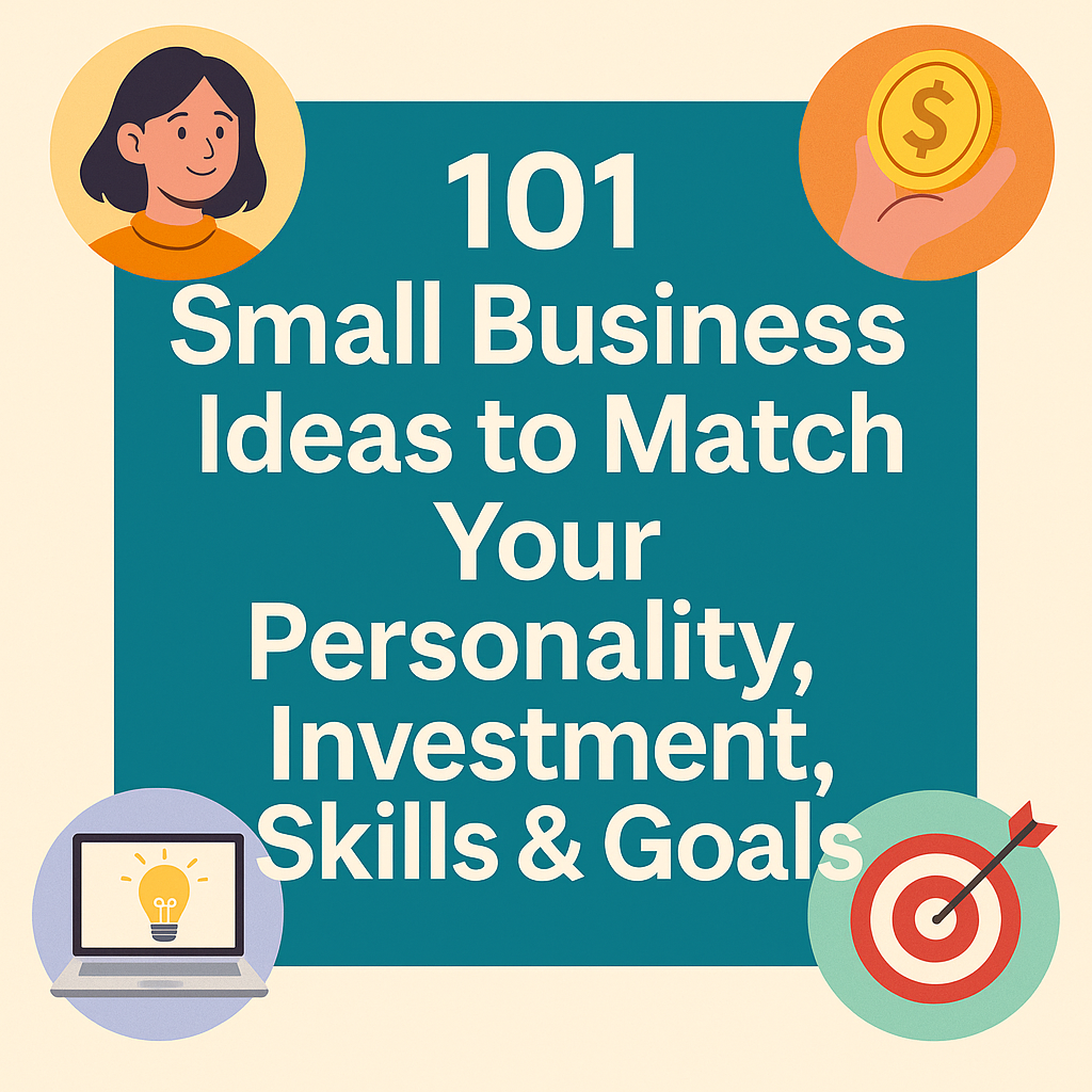 101 Small Business Ideas to Match Your Personality, Investment, Skills & Goals